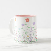 Reizende Wildblumen-Tasse Zweifarbige Tasse (Vorderseite Links)