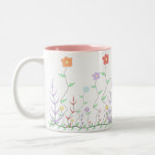 Reizende Wildblumen-Tasse Zweifarbige Tasse (Links)