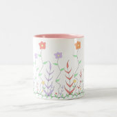 Reizende Wildblumen-Tasse Zweifarbige Tasse (Mittel)