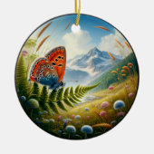 Reizender Amerikanischer Kupferfalter Keramik Ornament (Vorne)