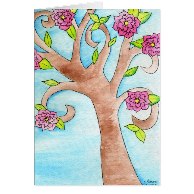 Reizender Baum mit rosa Blumen (Vorne)