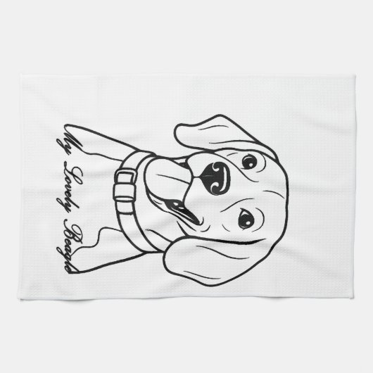 Reizender Beagle Geschirrtuch (Horizontal)