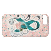 Reizender Bewusstseins-Handyfall Eierstockkrebses Case-Mate iPhone Hülle (Rückseite (Horizontal))