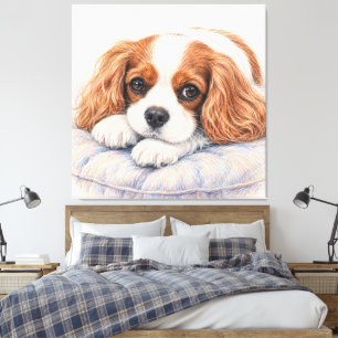 Reizender Blenheim Cavalier King Charles Spaniel R Leinwanddruck