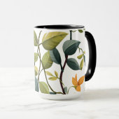 Reizender Blumenprint-Kaffeebecher Tasse (VorderseiteRechts)