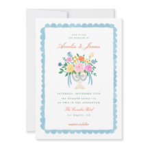Reizender Charme handgemalte florale Hochzeitseinl