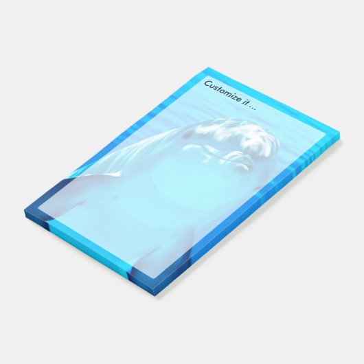Reizender Delphin-Unterwasserseeleben Post-it Klebezettel (angewinkelt)
