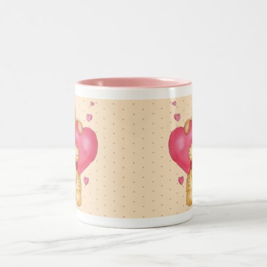 Reizender Dovey Bär Zweifarbige Tasse (Mittel)