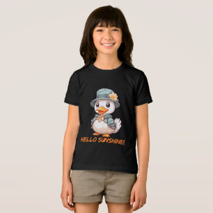 Reizender Ente mit Blumenhut Tri-Blend Shirt