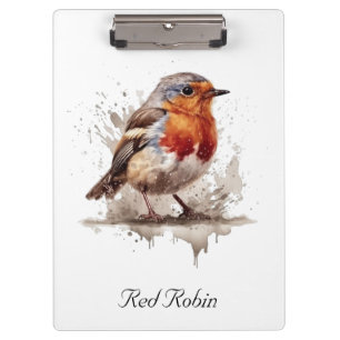 Reizender Gartenzaunkot robin, individuell Klemmbrett