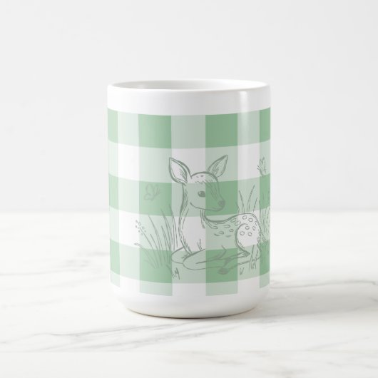Reizender grüner Karo-Kaffeebecher Kaffeetasse (Mittel)