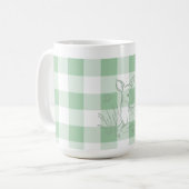 Reizender grüner Karo-Kaffeebecher Kaffeetasse (Vorderseite Links)