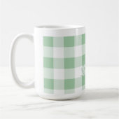 Reizender grüner Karo-Kaffeebecher Kaffeetasse (Links)