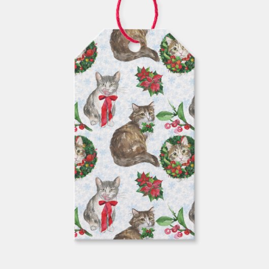 Reizender Katzenkranz Geschenkanhänger (Vorderseite)