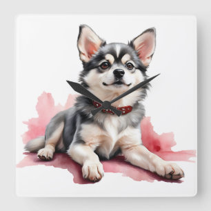 REIZENDER KLEINER KLEE KAI WELPE QUADRATISCHE WANDUHR