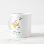 Reizender mit einer Corgi-Tasse Kaffeetasse (Vorderseite Links)