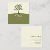 Reizender Olivenbaum mit Frucht Quadratische Visitenkarte (Vorne/Hinten)