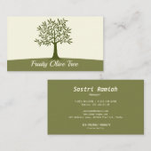 Reizender Olivenbaum mit Frucht Visitenkarte (Vorne/Hinten)