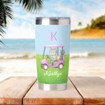 Reizender rosa Katzenwagen Perfekt auf Par 