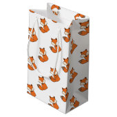 Reizender roter Fuchs Kleine Geschenktüte (Rückseite Schrägansicht)