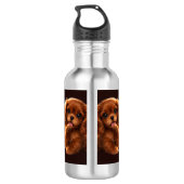 Reizender Ruby Cavalier Spaniel Edelstahlflasche (Rückseite)