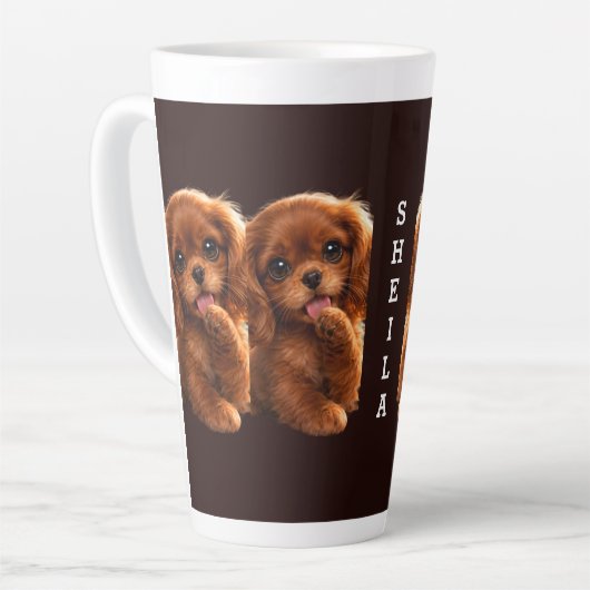 Reizender Ruby Cavalier Spaniel Milchtasse (Linke Ecke)