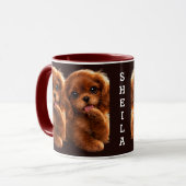 Reizender Ruby Cavalier Spaniel Tasse (Vorderseite Links)