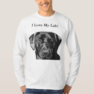 Reizender schwarzer Labrador-Männer Spitzen T-Shirt