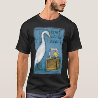 Reizender Silberreiher und Fisch T-Shirt