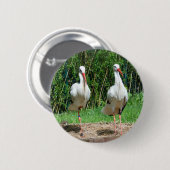 Reizender Storch Button (Vorne & Hinten)