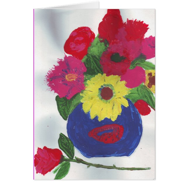 Reizender Watercolor-Blumenvase (Vorne)