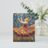 Reizendes Ballerina-Ginger-Kätzchen Postkarte (Stehend Vorderseite)