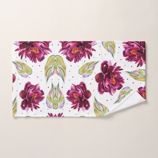 Reizendes BlumenAquarell Badhandtuch Set (Handtuch)