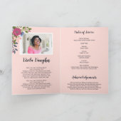 Reizendes BlumenFoto-Begräbnis-Programm Einladung (Innenseite)