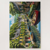 reizendes Dorf neben einem Puzzle (Vertikal)