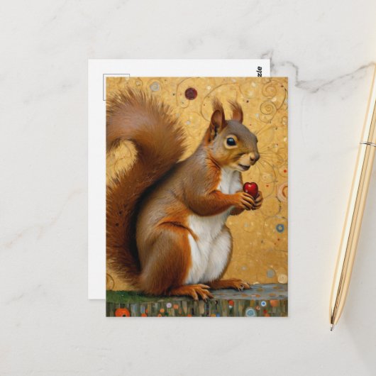 Reizendes Eichhörnchen Postkarte (Vorderseite/Rückseite Beispiel)