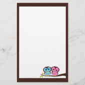 Reizendes Eulen-Briefpapier Briefpapier (Vorderseite)