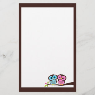 Reizendes Eulen-Briefpapier Briefpapier