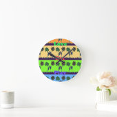 Reizendes Girly Hakuna Matata färbt Gifts.png Runde Wanduhr (Zuhause)