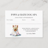 Reizendes Hunde-Spa-Wasserfarbe Terminkarte (Vorderseite)