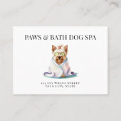 Reizendes Hunde-Spa-Wasserfarbe Terminkarte (Rückseite)