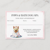 Reizendes Hunde-Spa-Wasserfarbe Terminkarte (Vorderseite)