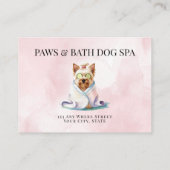 Reizendes Hunde-Spa-Wasserfarbe Terminkarte (Rückseite)