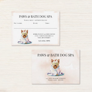 Reizendes Hunde-Spa-Wasserfarbenbild Terminkarte