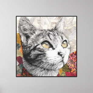 Reizendes Kätzchen Katzen Rundleinwanddruck Leinwanddruck