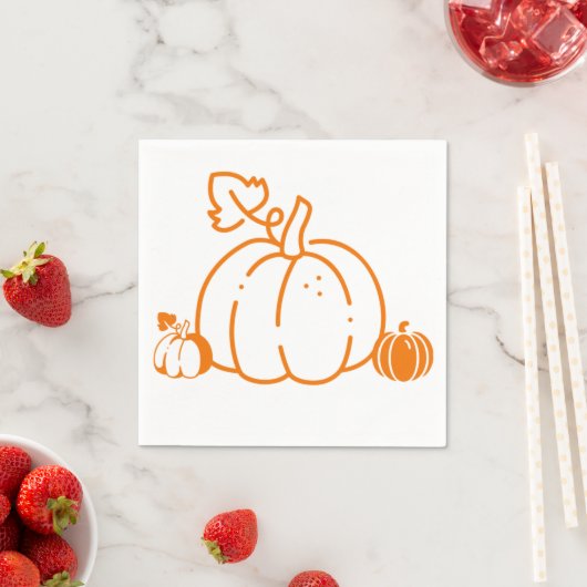 reizendes Kürbisdesign Serviette (Beispiel)