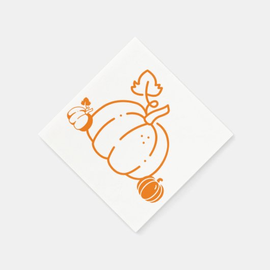 reizendes Kürbisdesign Serviette (Ecke)