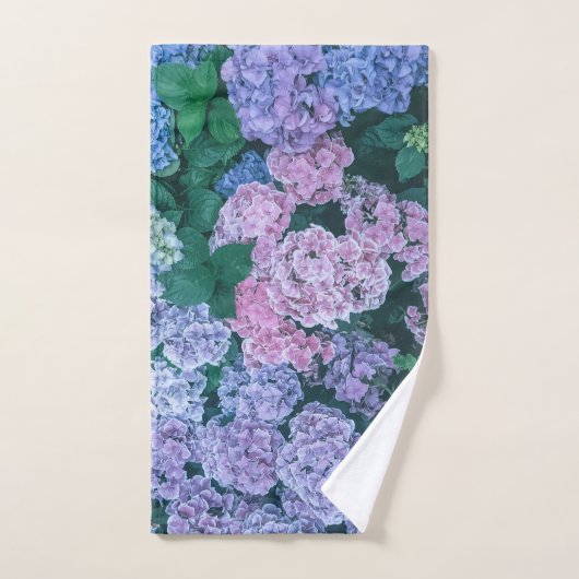 Reizendes lila und rosa Blumen| Tuch-Set Badhandtuch Set (Handtuch)