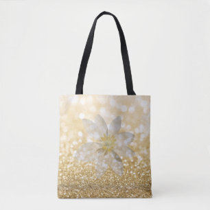 Reizendes Mädchen, Gänseblümchen, Glitter, Bokeh Tasche