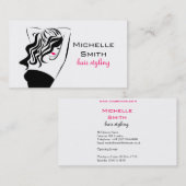 Reizendes Mädchen mit dem gewelltes Haar Visitenkarte (Vorne/Hinten)